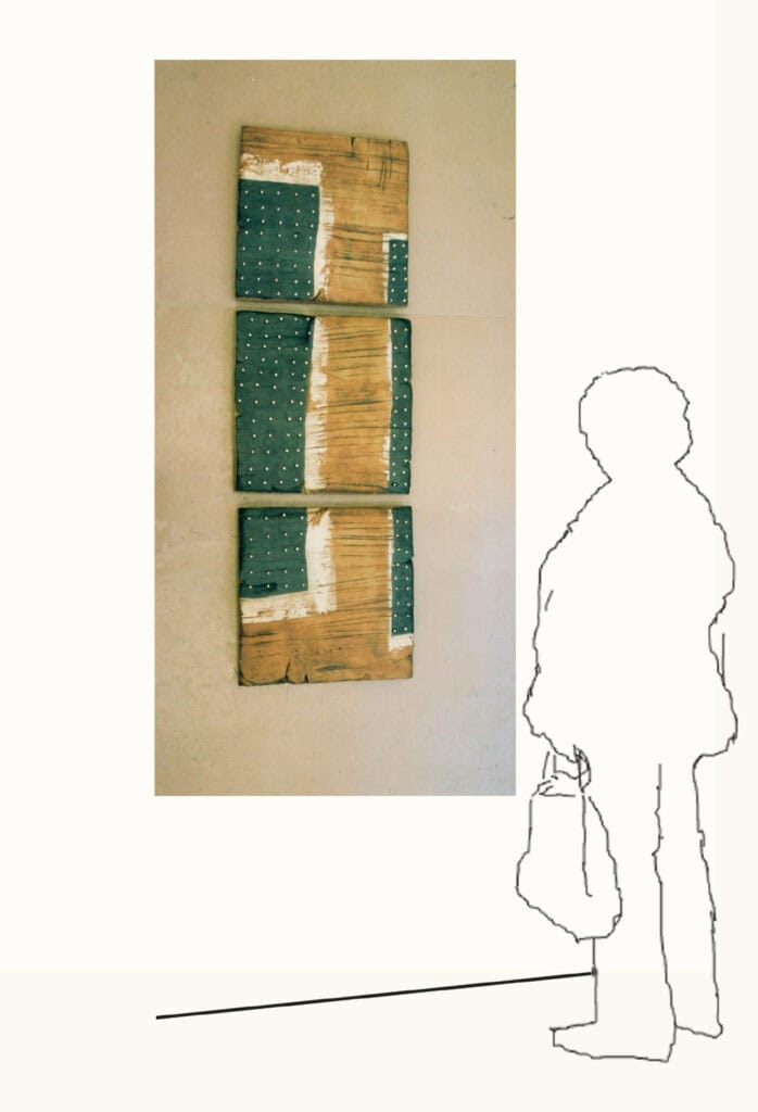 An illustration of the ceramic artwork in situ to give an idea of context