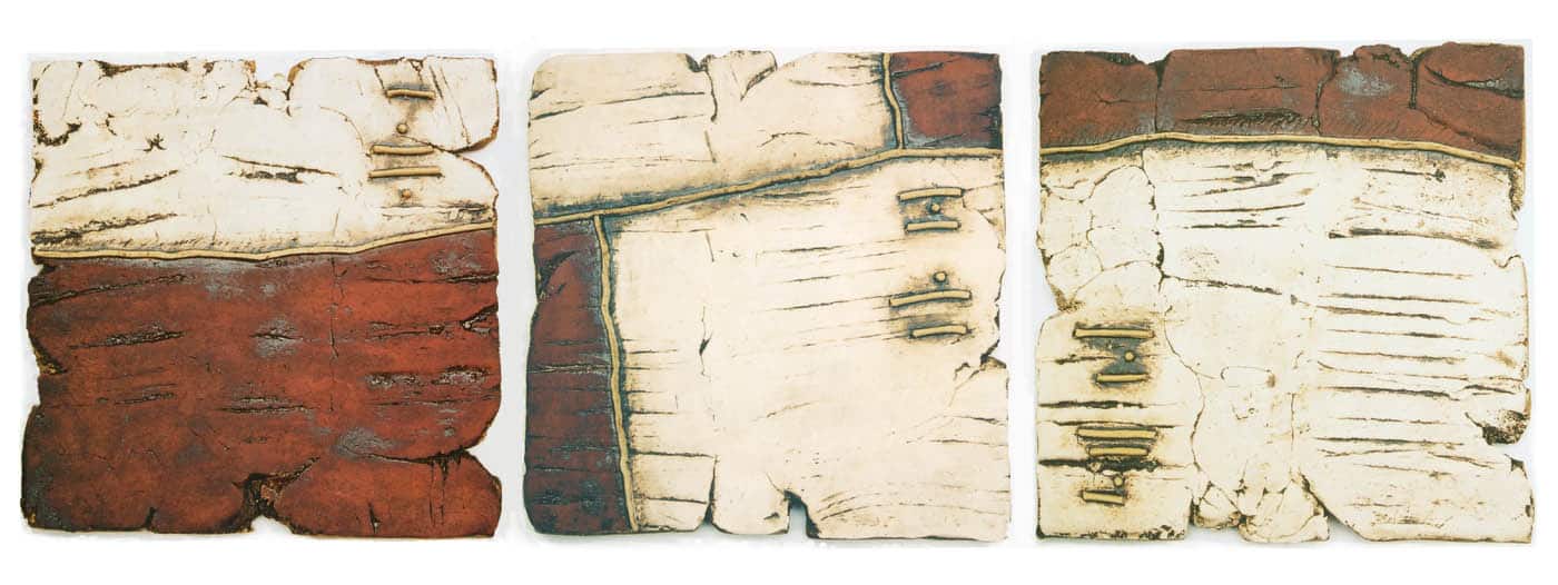 Artwork commissioned by Zizzi created by Liz Scrine Ceramicist and displayed in the Edinburgh restaurant